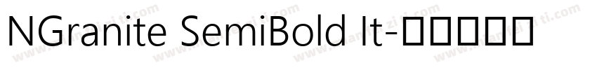 NGranite SemiBold It字体转换